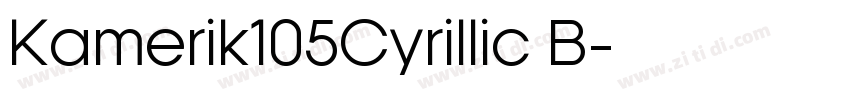 Kamerik105Cyrillic B字体转换